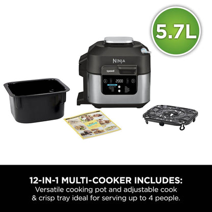 Ninja Speedi 5.7L cooking pot, Cook & Crisp tray and recipe guide